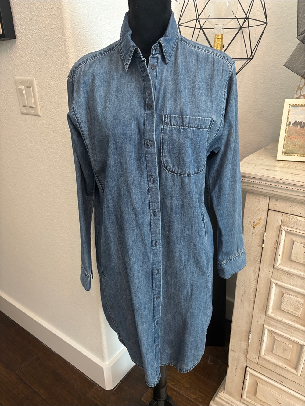 Madewell Denim Button-Down Shirt Dress - Blue